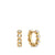 Bezel Set Hoop Earrings in 18K Yellow Gold with Diamonds, 13.4mm
