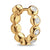 Bezel Set Hoop Earrings in 18K Yellow Gold with Diamonds, 13.4mm