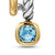 DY Mercer Color Two Row Drop Earrings in Sterling Silver with 18K Yellow Gold and Sky Blue Topaz, 19.5mm