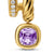 DY Mercer Color Two Row Drop Earrings in 18K Yellow Gold with Amethyst and Diamonds, 19.5mm