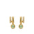 DY Mercer Color Two Row Drop Earrings in 18K Yellow Gold with Prasiolite and Diamonds, 19.5mm