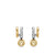 DY Mercer Color Two Row Drop Earrings in Sterling Silver with 18K Yellow Gold and Champagne Citrine, 19.5mm