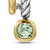 DY Mercer Color Two Row Drop Earrings in Sterling Silver with 18K Yellow Gold and Prasiolite, 19.5mm