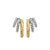 DY Mercer Multi Row Earrings in Sterling Silver with 14K Yellow Gold and Diamonds, 18mm