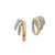 DY Mercer Multi Row Earrings in Sterling Silver with 14K Yellow Gold and Diamonds, 18mm