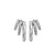 DY Mercer Multi Row Earrings in Sterling Silver with Diamonds, 18mm