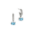 John Hardy Heishi Gem Sterling Silver Swiss Blue Topaz Drop Earrings