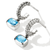 John Hardy Heishi Gem Sterling Silver Swiss Blue Topaz Drop Earrings