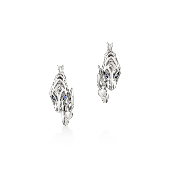 John Hardy Naga Blue Sapphire Dragon Hoop Earrings | Fink's