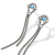 John Hardy Icon Sterling Silver Swiss Blue Topaz Chain Drop Earrings, 69mm
