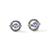 John Hardy Icon Sterling Silver Tanzanite and Diamond Chain Stud Earrings