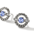 John Hardy Icon Sterling Silver Tanzanite and Diamond Chain Stud Earrings