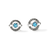 John Hardy Icon Sterling Silver Swiss Blue Topaz Chain Stud Earrings