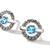 John Hardy Icon Sterling Silver Swiss Blue Topaz Chain Stud Earrings