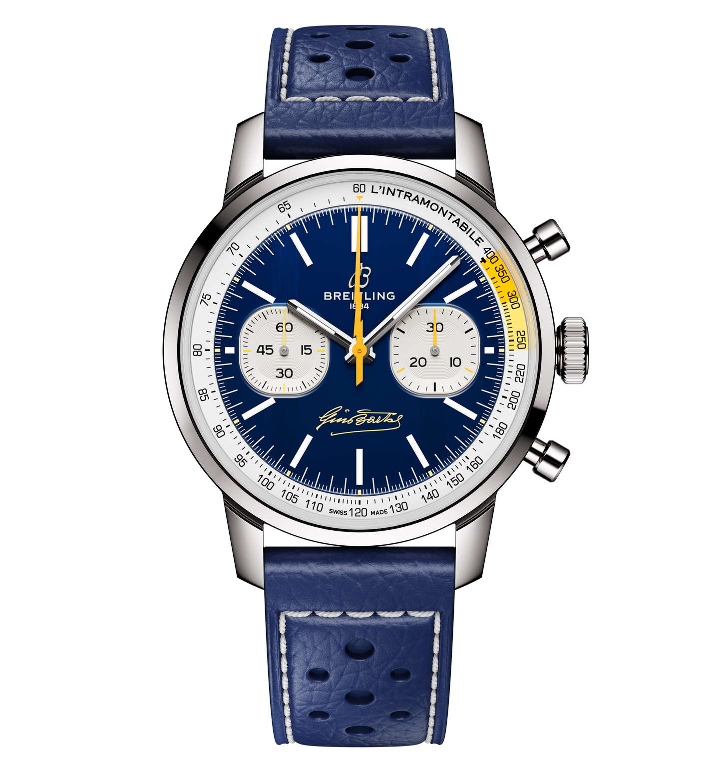Breitling Top Time B01 Gino Bartali 41mm Watch with Blue Leather Strap