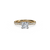 The Studio Collection Cushion Cut Center Diamond and Diamond Shank Engagement Ring