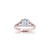 The Studio Collection Cushion Center Diamond and Split Diamond Shank Engagement Ring