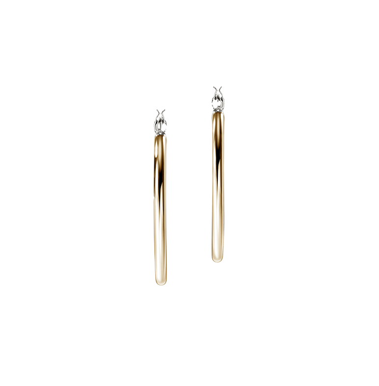 John Hardy Essentials Mixed Metals Hoop Earrings