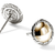 John Hardy Essentials Mixed Metals Stud Earrings in 14K Yellow Gold and Sterling Silver