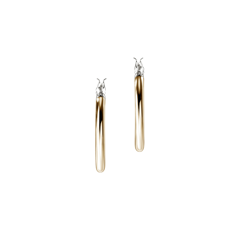 John Hardy Essentials Mixed Metals Hoop Earrings