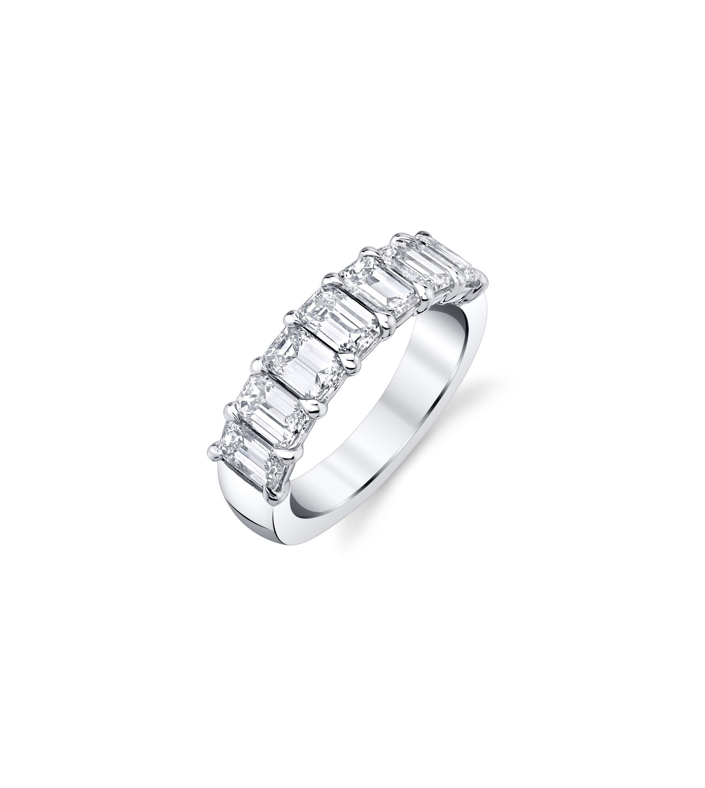 Fink's Exclusive Emerald Cut Diamond Band in Platinum