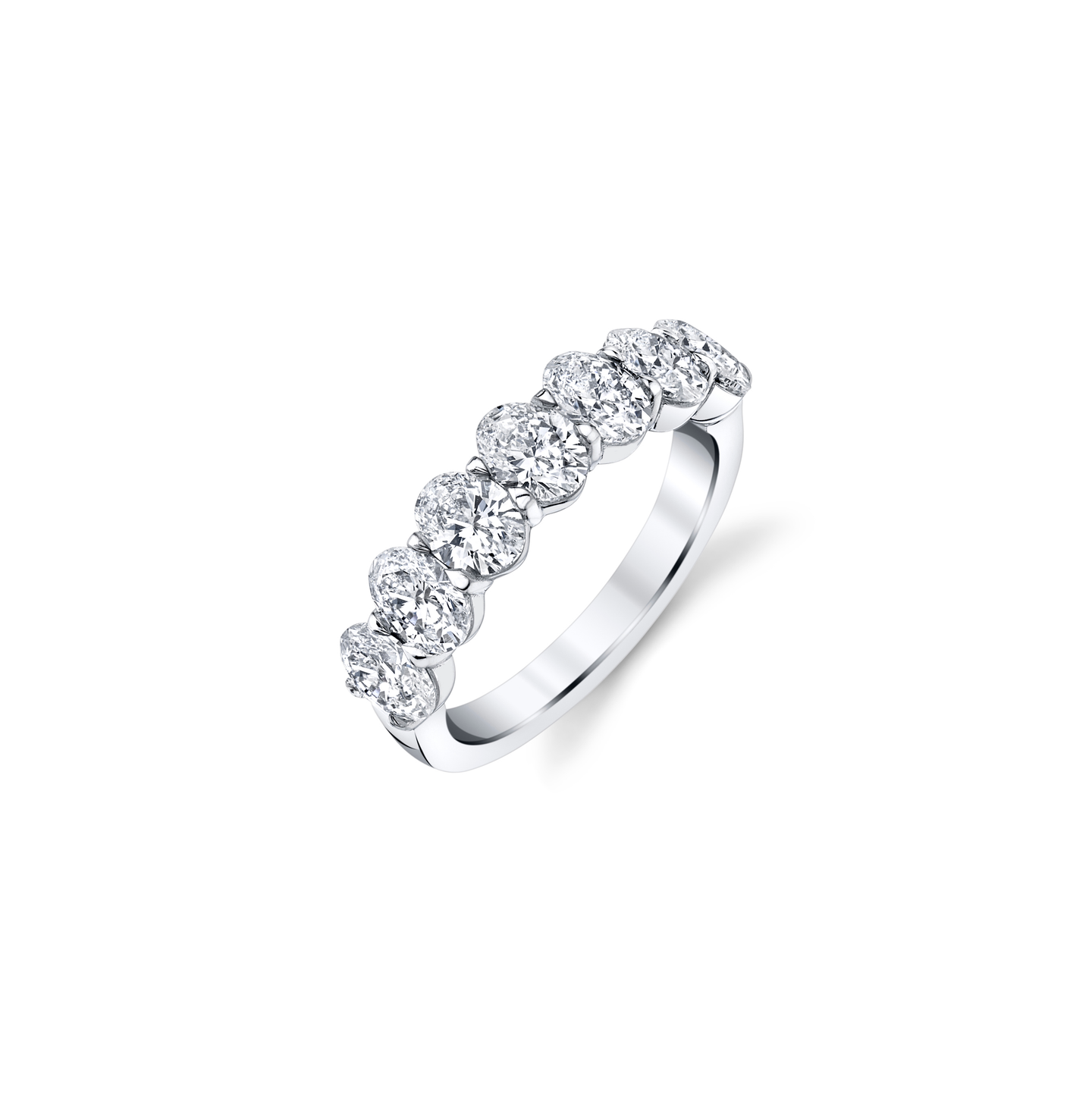 Fink's Exclusive Platinum Oval Diamond Band