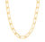 Sabel Collection Yellow Gold Hollow Paperclip Necklace