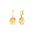 Sabel Collection Yellow Gold Dangle Shell Earrings