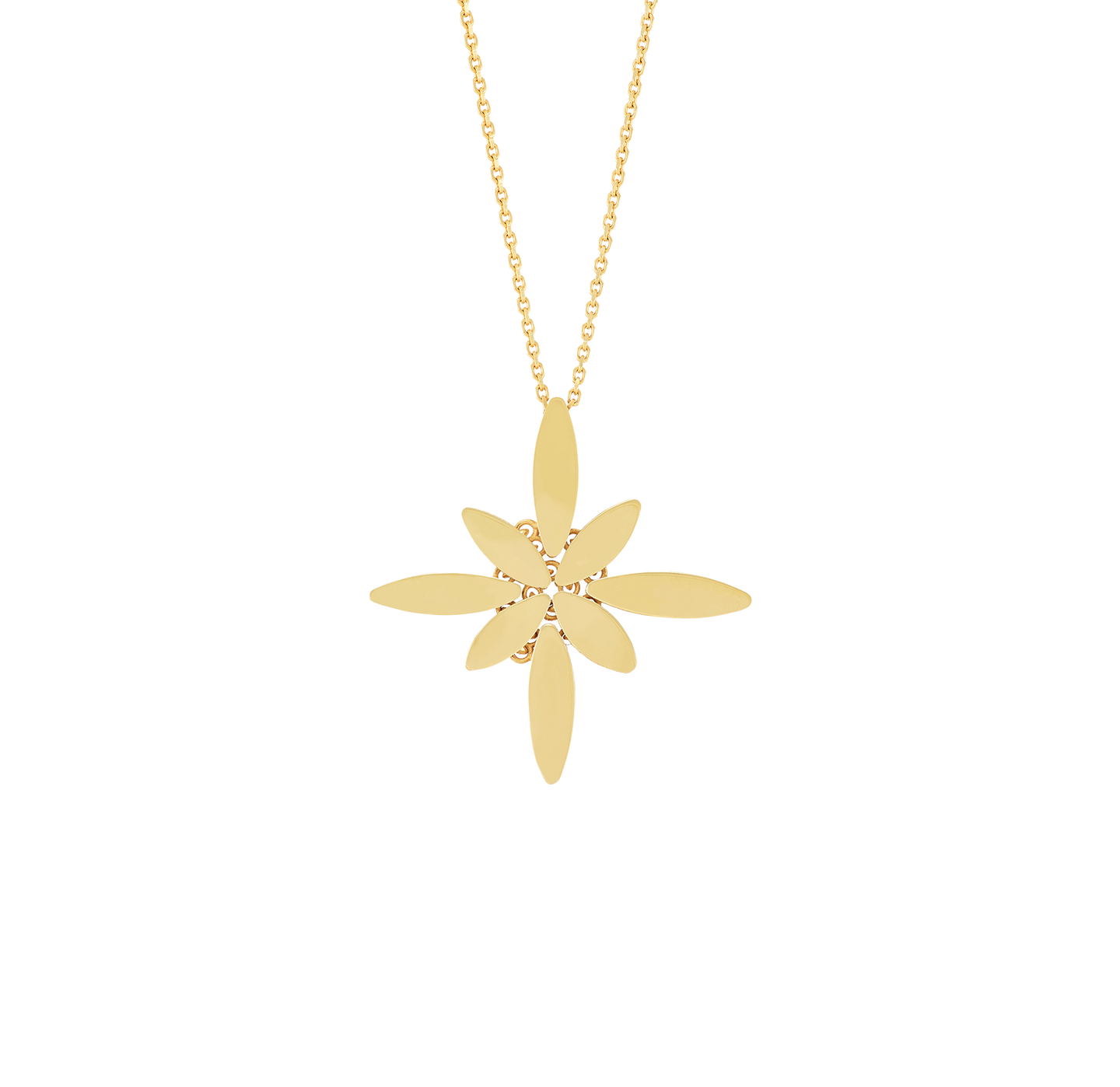 Sabel Collection Yellow Gold Flower Necklace