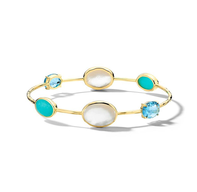 IPPOLITA Rock Candy 18K Yellow Gold Luce 6 Stone Bangle in Cascata