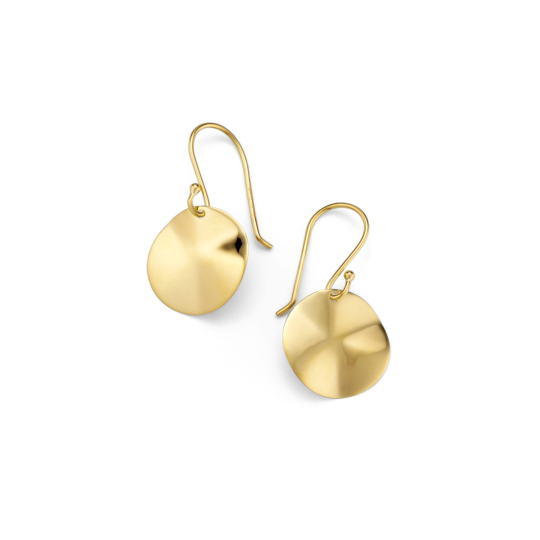 IPPOLITA Classico 18K Yellow Gold Mini Wavy Disc Earrings