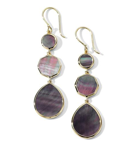IPPOLITA Polished Rock Candy Crazy 8's Earrings in Black Shell