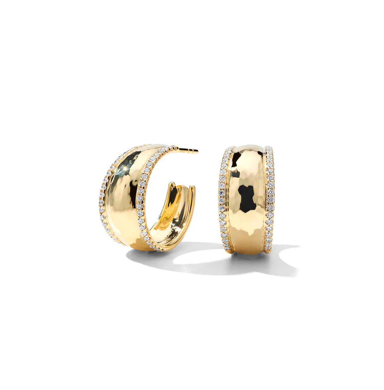 IPPOLITA Stardust 18K Yellow Gold Goddess Diamond Hoop Earrings