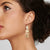 IPPOLITA Classico Crinkle Chandelier Heart Earrings on model