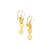 IPPOLITA Classico Crinkle Heart Three Drop Earrings in yellow gold