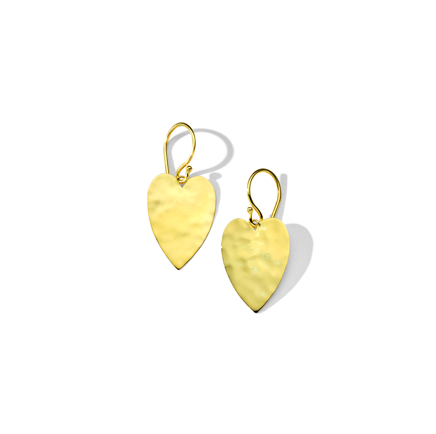 IPPOLITA Classico Medium Yellow Gold Crinkle Heart Earrings