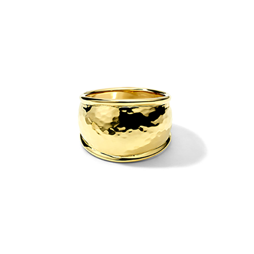 IPPOLITA Classico Yellow Gold Medium Hammered Dome Ring