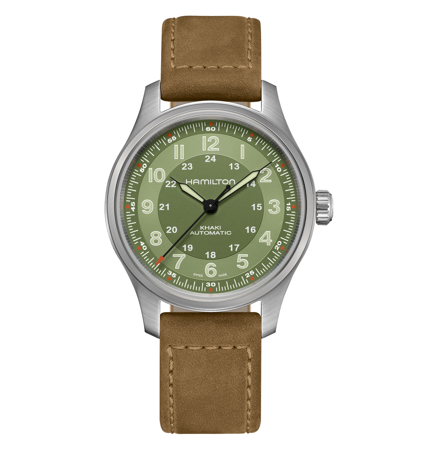 Hamilton Khaki Field Titanium Auto Watch with Green Dial