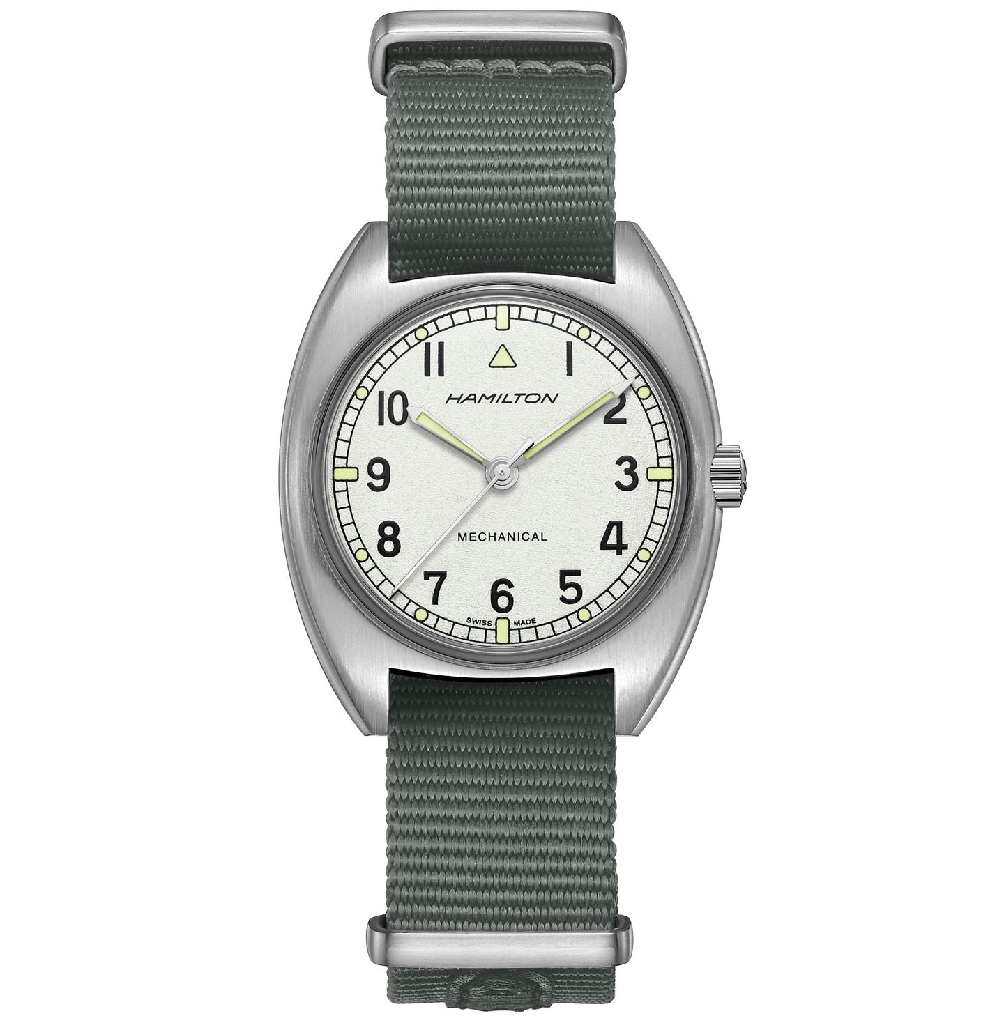 Hamilton Khaki Aviation Pilot Pioneer Mechanical Watch with Silver Dial