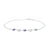 Sabel Collection 18K White Gold Round Sapphire and Round Diamond Station Bracelet