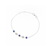 Sabel Collection 18K White Gold Round Sapphire and Round Diamond Station Bracelet