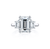 Fink's Exclusive Emerald Cut Diamond Engagement Ring with Trapezoid Diamonds in Platinum