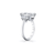 Fink's Exclusive Emerald Cut Diamond Engagement Ring with Trapezoid Diamonds in Platinum