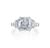 Fink's Exclusive Radiant Cut Diamond Engagement Ring with Trapezoid and Tapered Baguette Diamonds