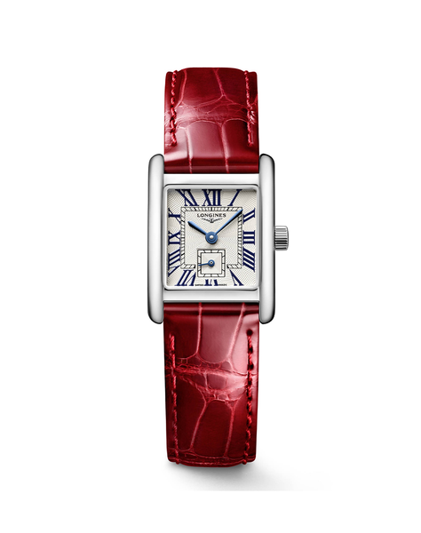 Longines Mini DolceVita Watch Red Alligator Strap | Fink display picture 2