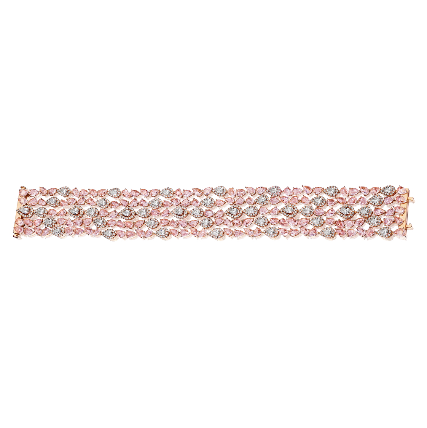Sabel Collection Rose Gold 5 Row Diamond Bracelet