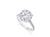 Fink&#39;s Exclusive Platinum Round Diamond Engagement Ring with Accent Diamond Band