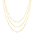 Sabel Collection Yellow Gold Triple Graduated Box Link Necklace