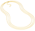Sabel Collection Yellow Gold Triple Graduated Box Link Necklace