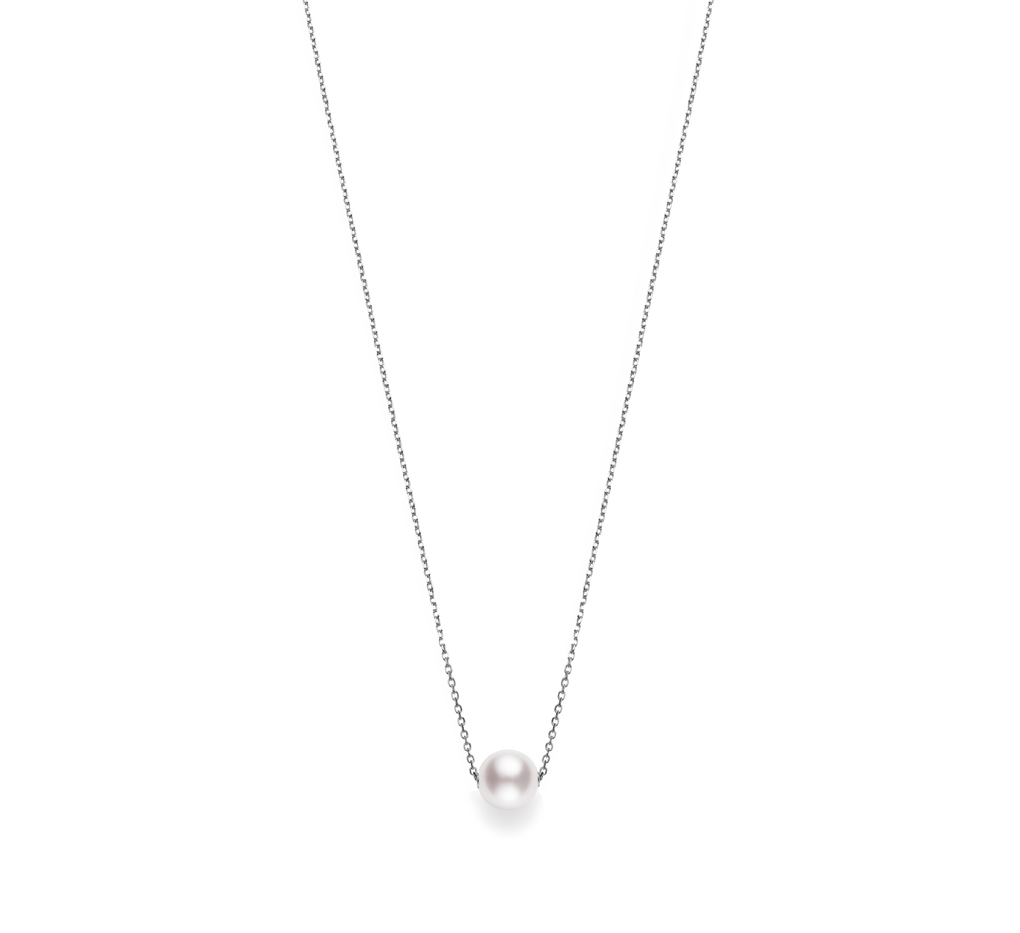 Mikimoto Akoya Cultured Pearl Single Pendant in 18K White Gold
